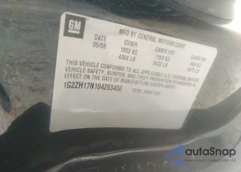 2008 Pontiac G6 Gt из США, поврежденный, VIN 1G2ZH17N184283430